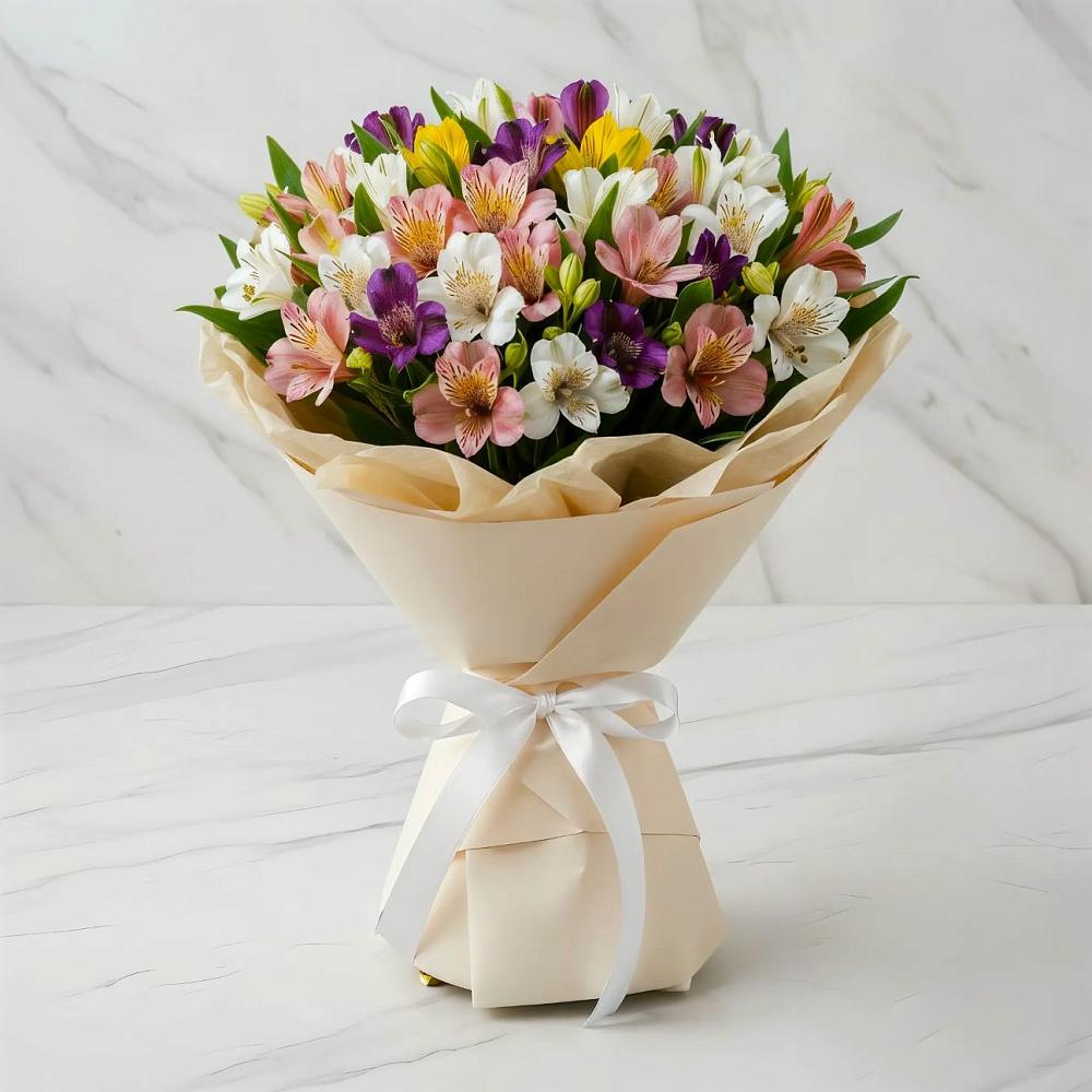 Букет цветов из: Альстромерии в Карабулаке