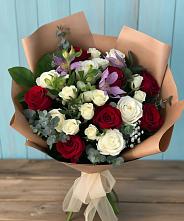 Букет цветов из:  Розы и Альстромерии в Карабулаке