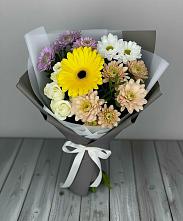 Букет цветов из:  Розы, Герберы и Хризантемы #REPLACE_PRED# Карабулаке