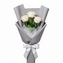 Букет 3 белые розы #REPLACE_PRED# Карабулаке