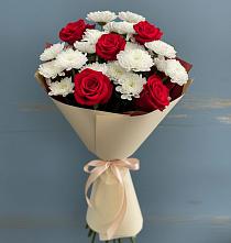Букет цветов из:  Розы и Хризантемы #REPLACE_PRED# Карабулаке