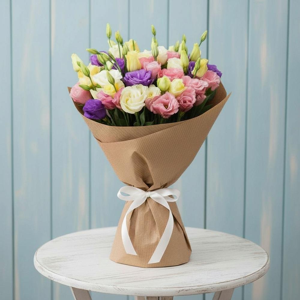 Букет цветов из: Лизиантусы в Карабулаке