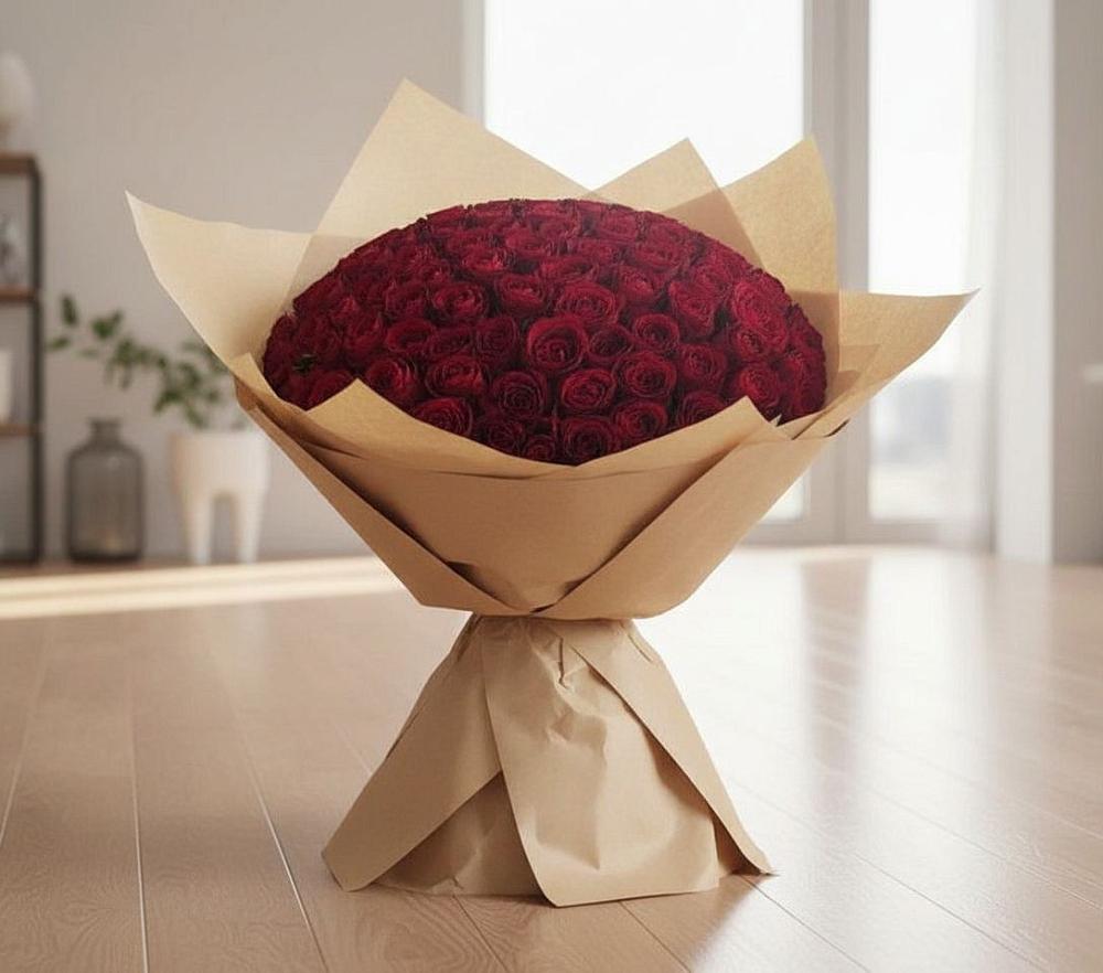 Букет 101 Красная роза в Карабулаке