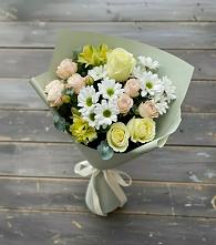 Букет цветов из:  Альстромерии, Розы и Хризантемы в Карабулаке