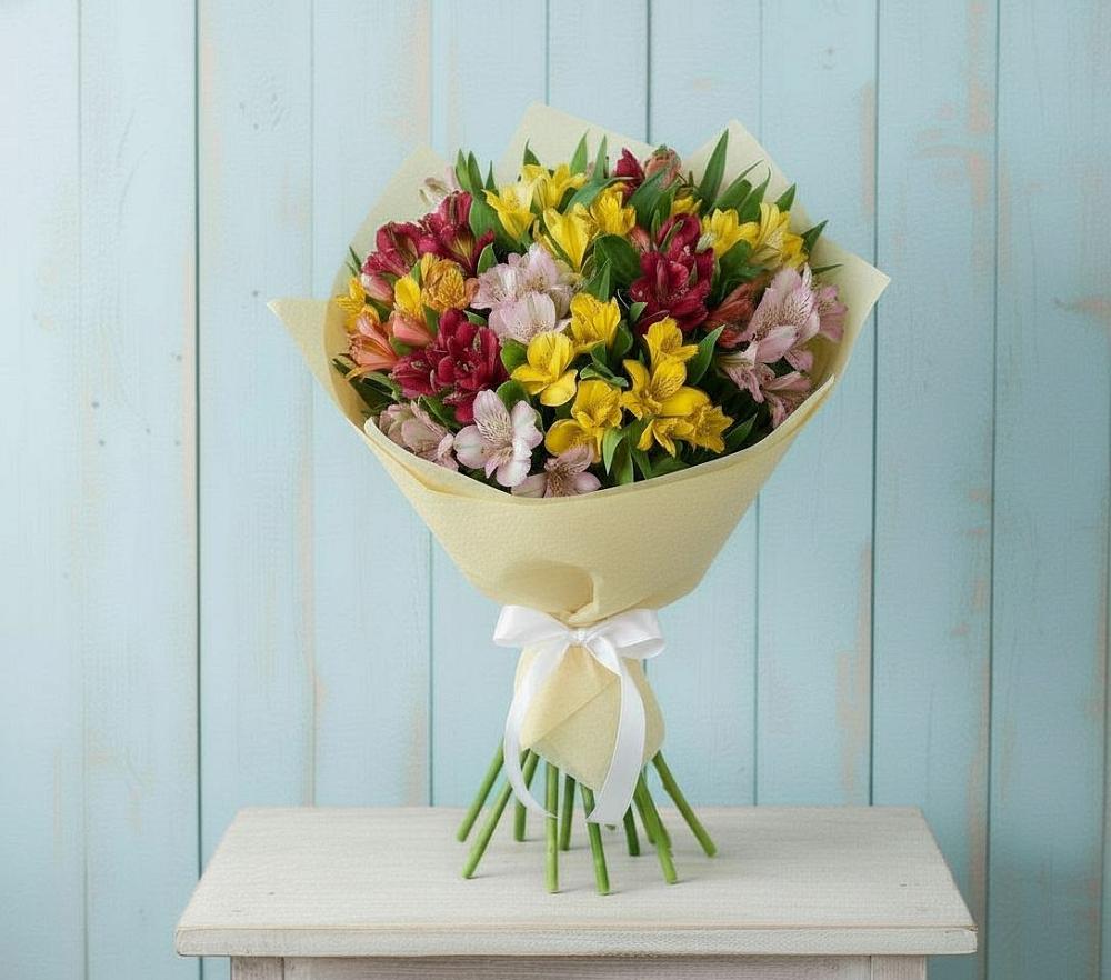Букет цветов из: Альстромерии в Карабулаке