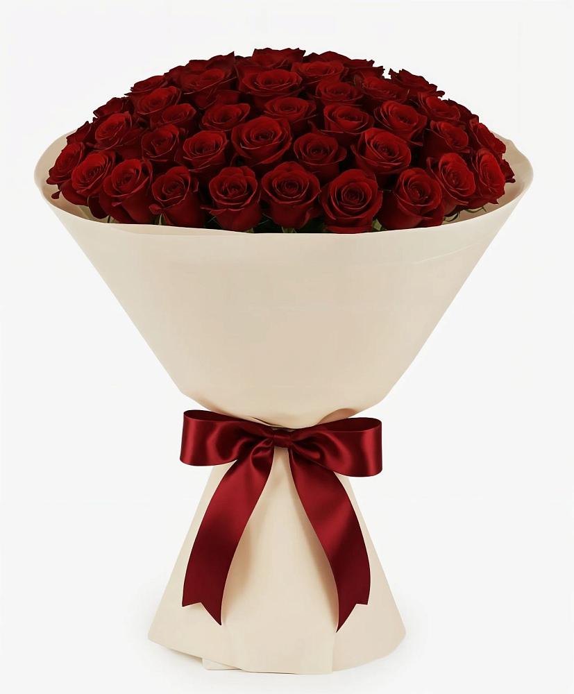 Букет 101 Бордовая роза Блэк Бакарра в Карабулаке