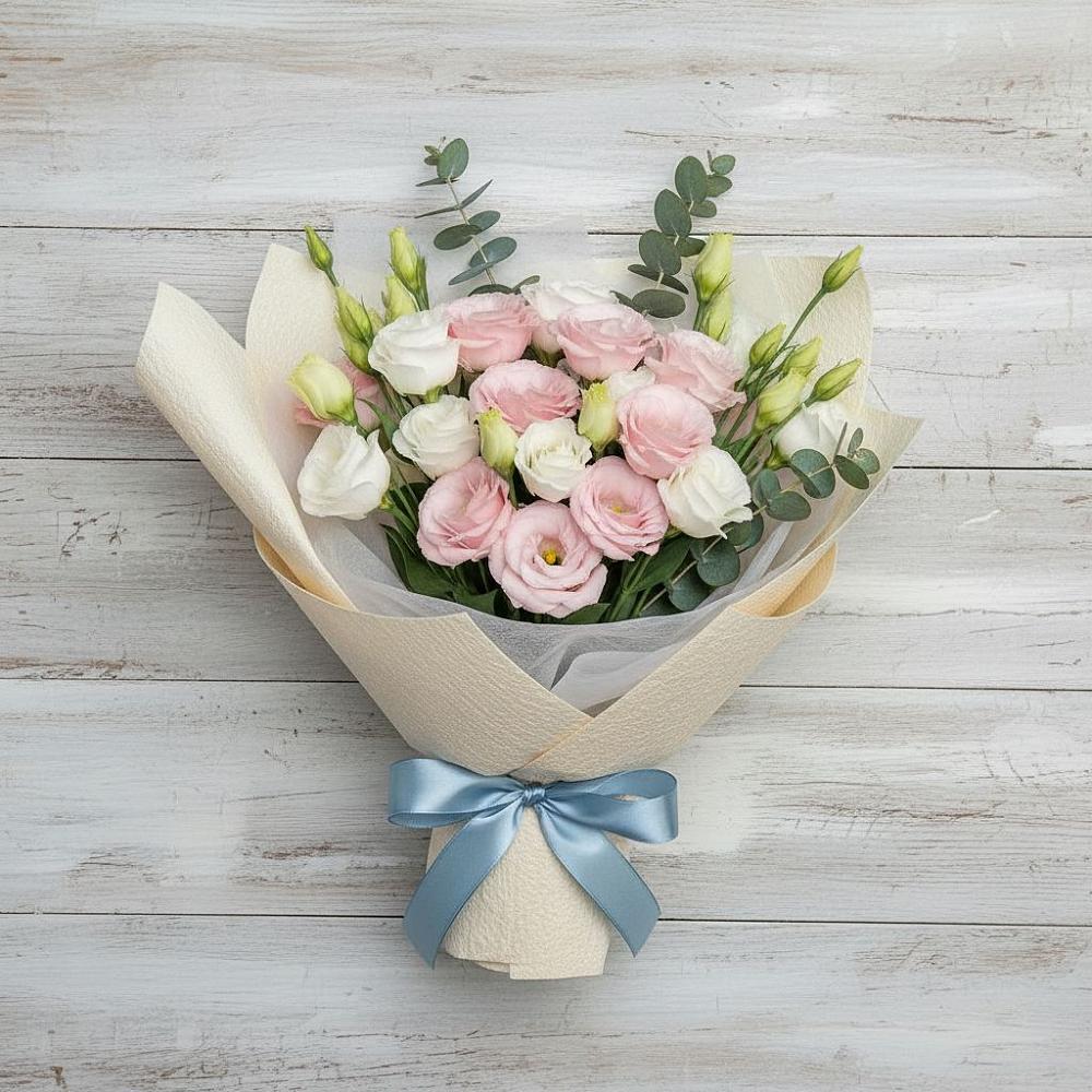 Букет цветов из: Лизиантусы в Карабулаке